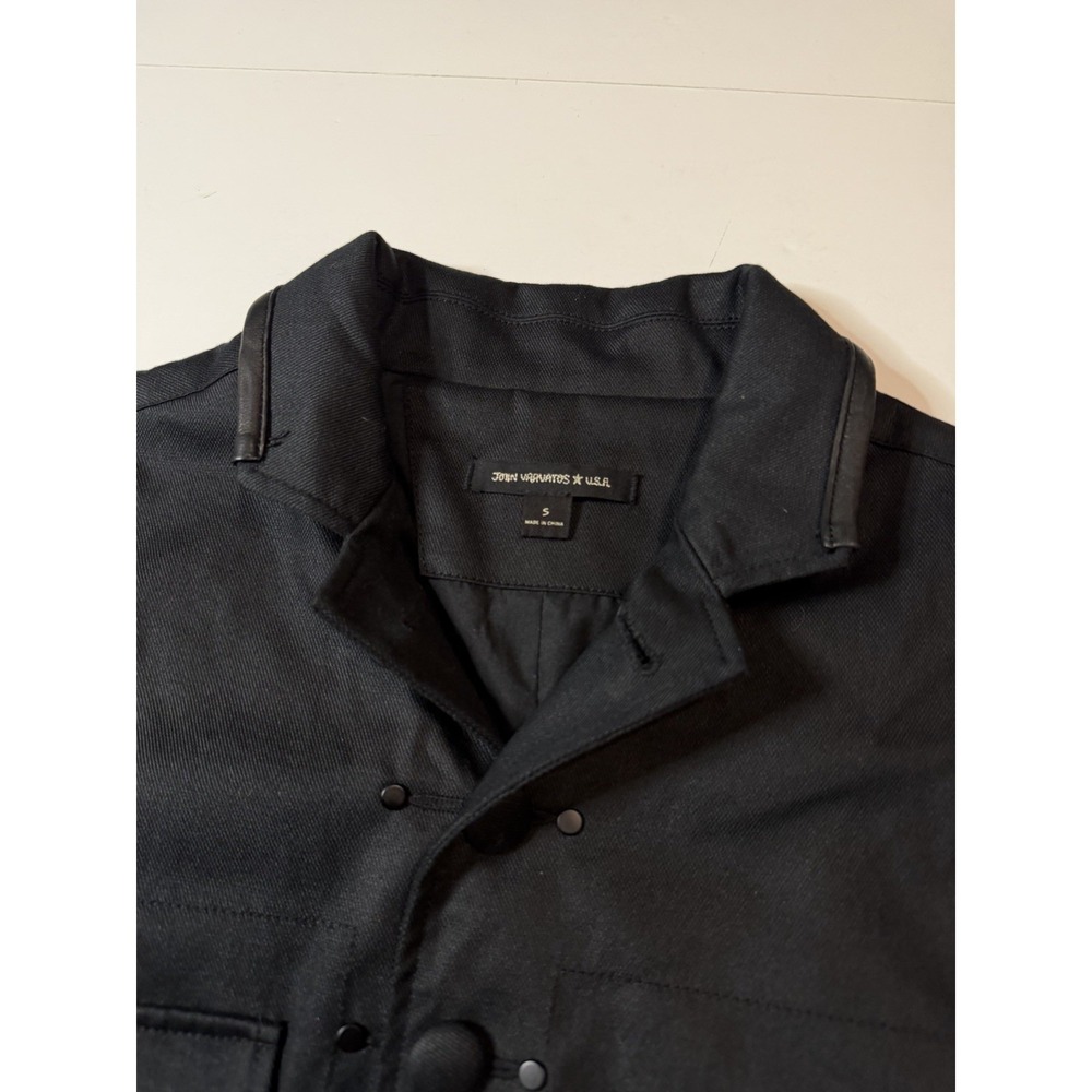 NWOT John Varvatos Multi-Button Black Military Utility Officer Jacket Sz Small - Picture 2 of 10